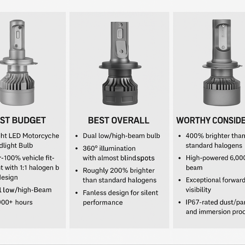 Best Motorcycle LED Headlight Bulbs for Maximum Visibility in 2025