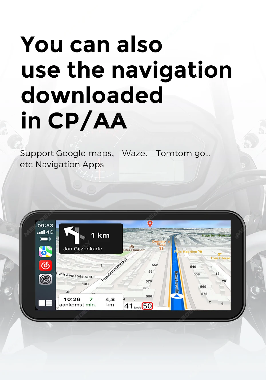 Interface écran GPS moto pour aprilia etx 350 e