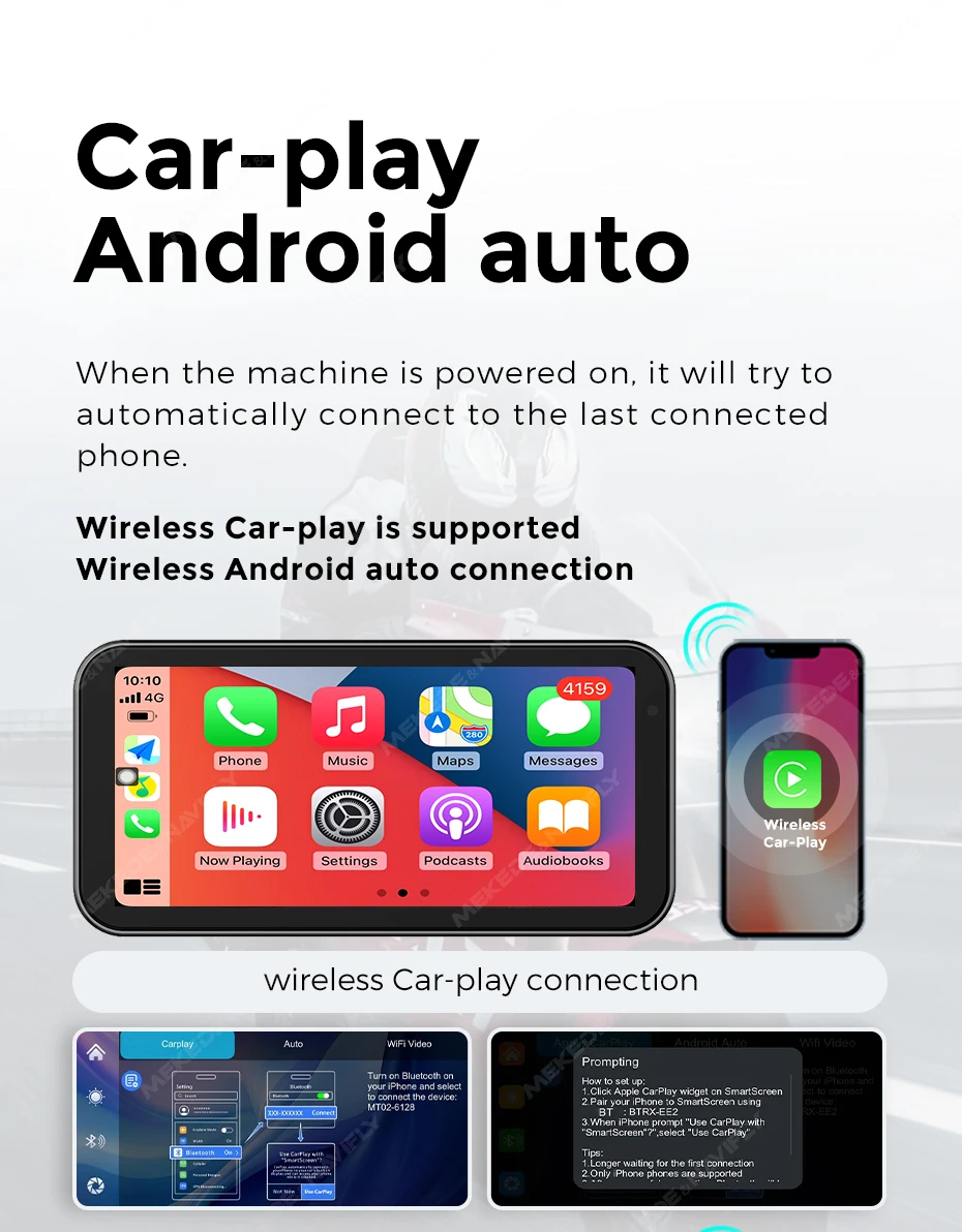 Utilisation écran moto CarPlay sans fil pour aprilia etx 350 e