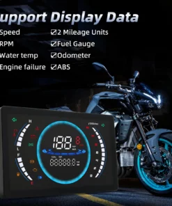 Waterproof Motorcycle Digital Speedometer 7 inch + Digital Odometer FOR MOTORCYCLE - model s78